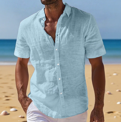 Nivaldo N - Camisa Masculina Manga Curta Solta