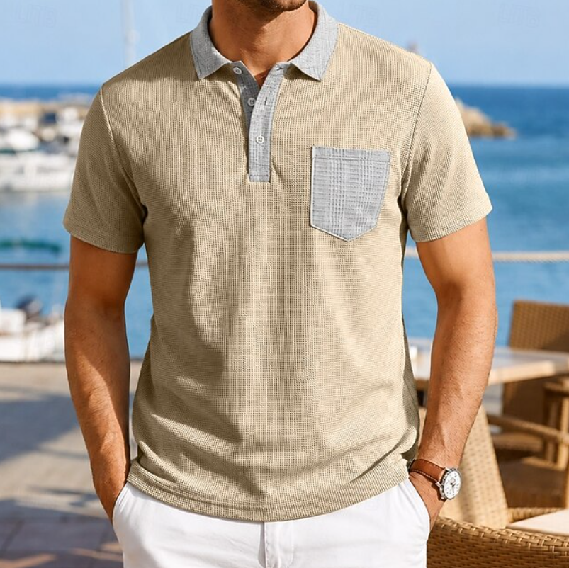 Deusdedit - Camisa Polo Masculina com Contraste
