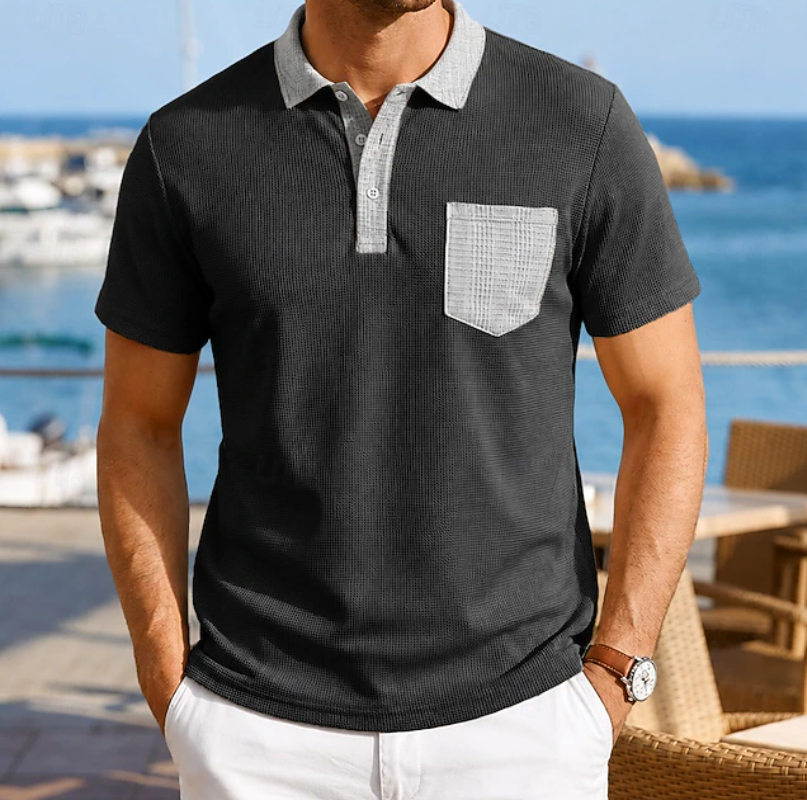 Deusdedit - Camisa Polo Masculina com Contraste