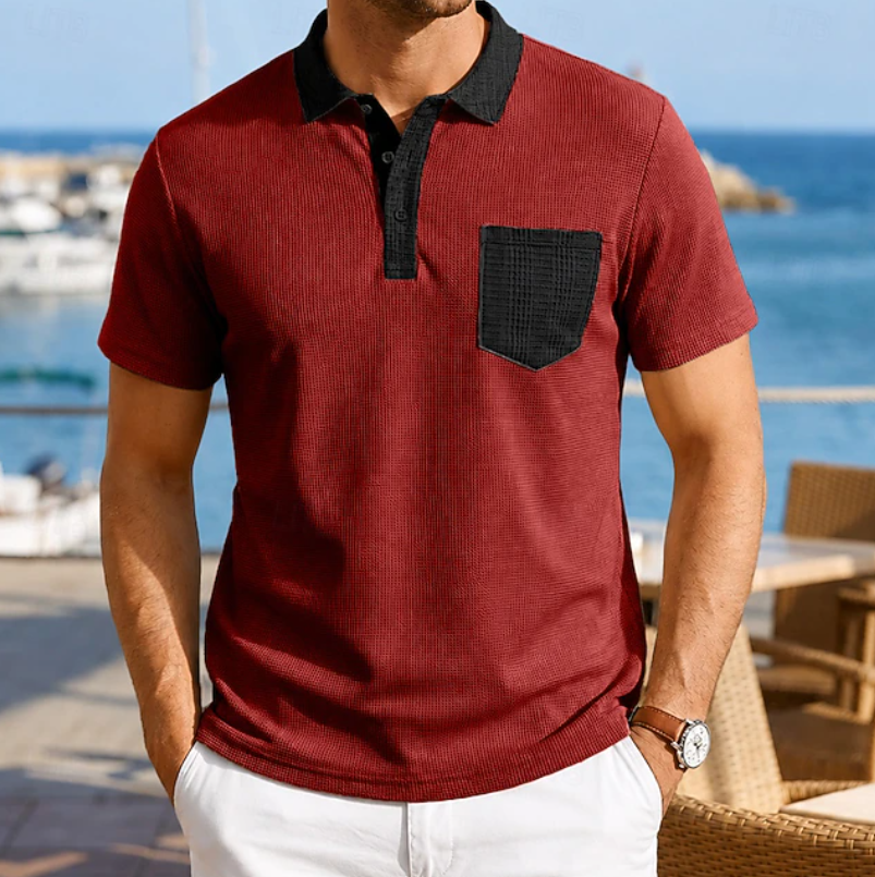 Deusdedit - Camisa Polo Masculina com Contraste