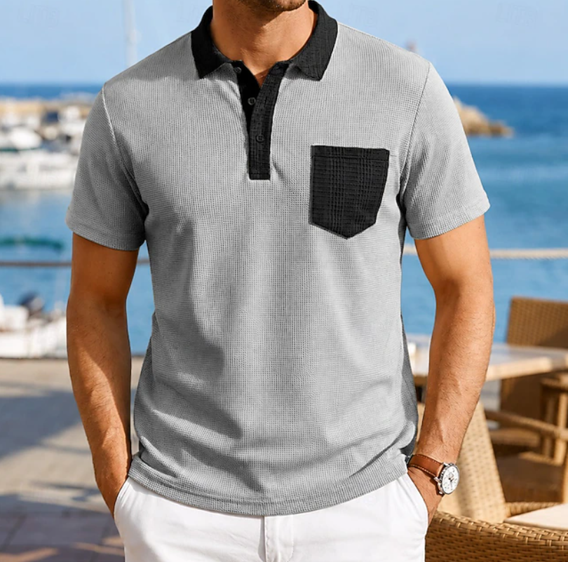 Deusdedit - Camisa Polo Masculina com Contraste