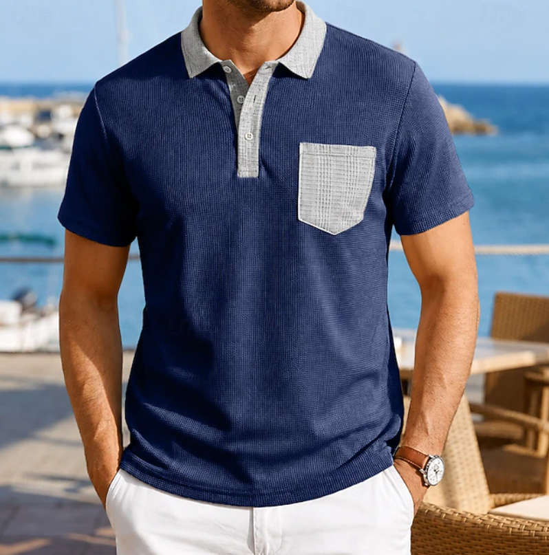 Deusdedit - Camisa Polo Masculina com Contraste