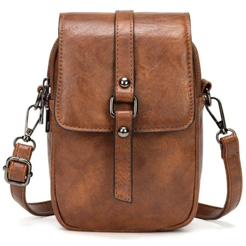 Rebeca - Bolsa Transversal Pequena com Aba e Presilha