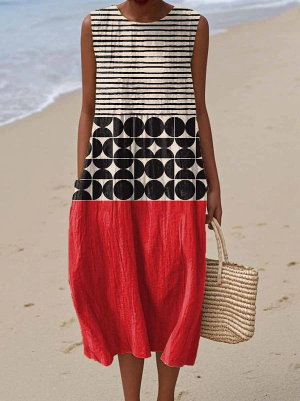 Jane - Vestido Midi Color Block