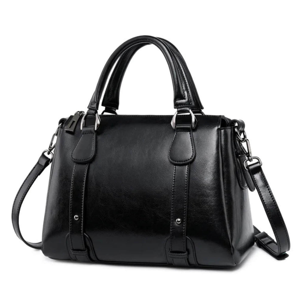 Micaela - Bolsa de Mão Estilo Baú com Alça Removível