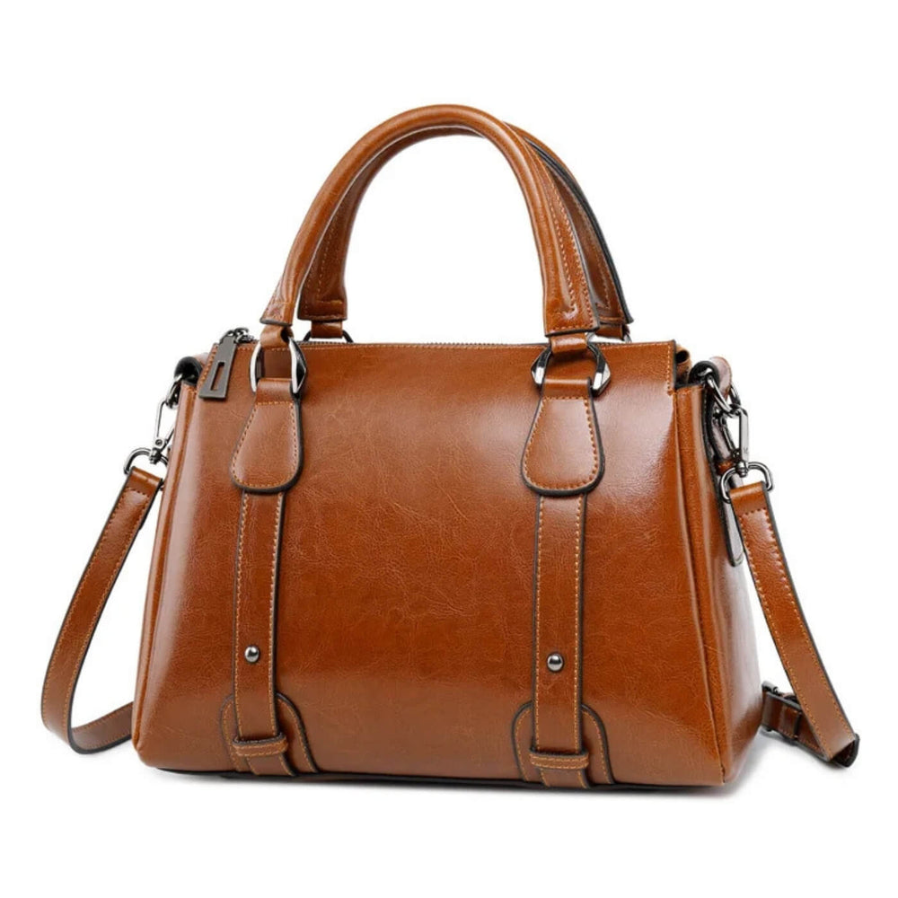 Micaela - Bolsa de Mão Estilo Baú com Alça Removível