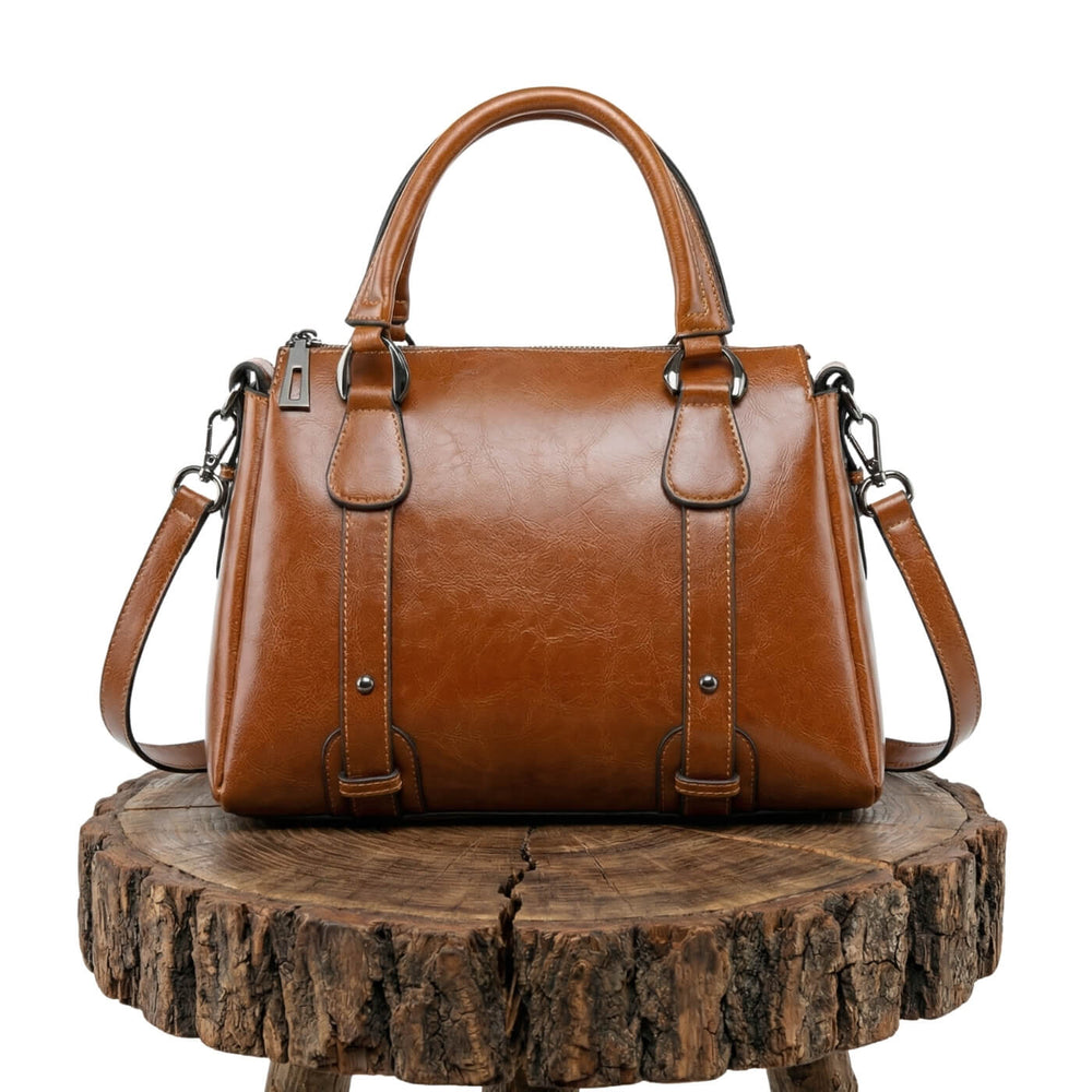 Micaela - Bolsa de Mão Estilo Baú com Alça Removível
