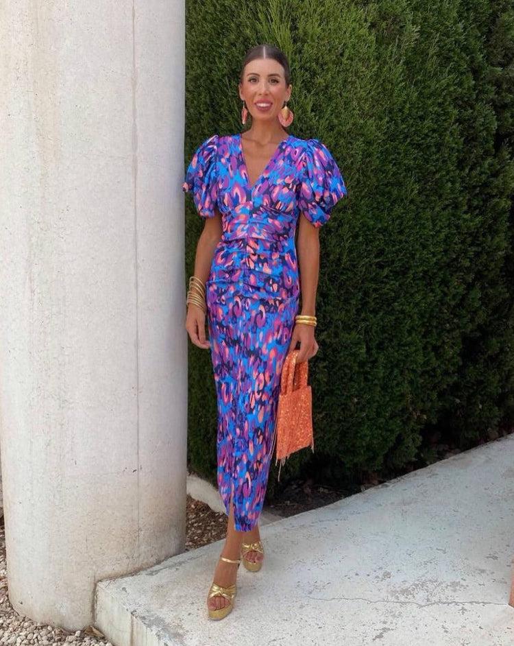 Francisca - Vestido com Mangas Bufantes