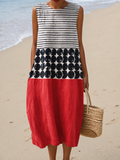 Micaela - Vestido Midi Color Block