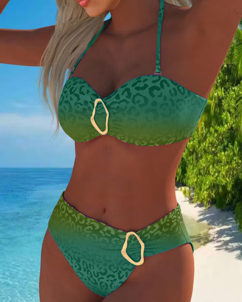 Sofia - Biquíni Degradê Animal Print com Argola