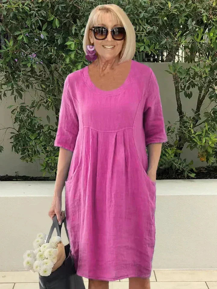 Áurea - Vestido Midi Solto Leve