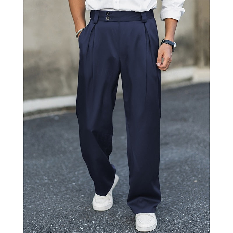 Eleutério - Calça de Linho Masculina Alfaiataria Plissada