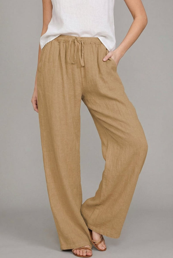 Zulmira - Calça Pantalona com Cordão Leve