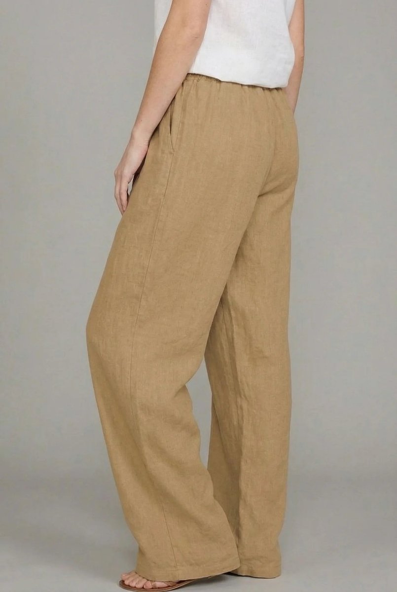 Zulmira - Calça Pantalona com Cordão Leve
