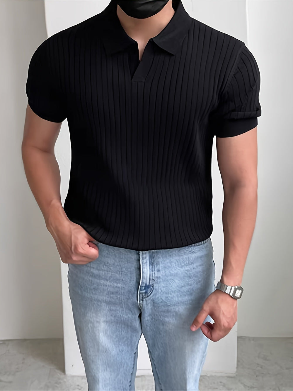 Ezequiel - Camisa Polo Masculina Texturizada Refinada