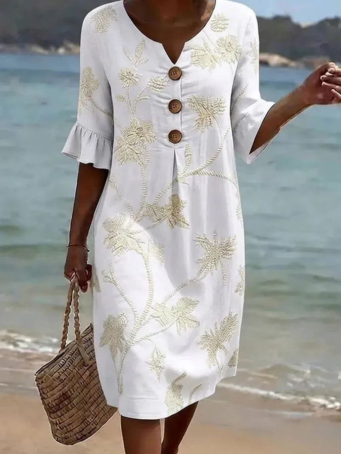 Joana - Vestido Casual Feminino com Estampa Floral