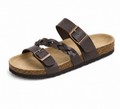 Caiden - Sandália De Duas Fivelas Com Trança Central