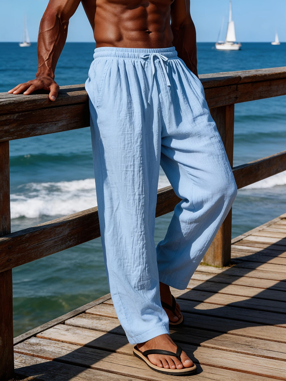 Sizenando - Calça Masculina com Cordão Solta
