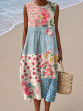Anna - Vestido Midi Patchwork