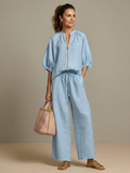Joelita - Conjunto Feminino Pantalona com Zíper