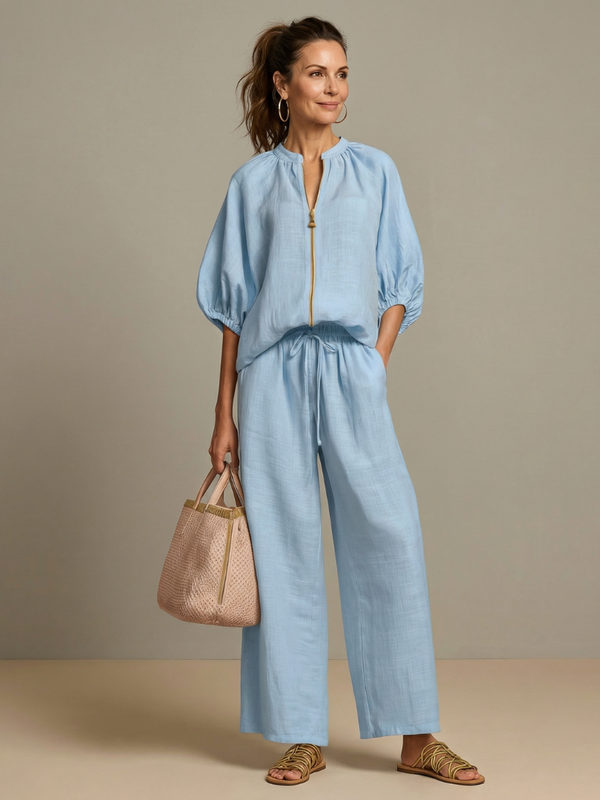 Joelita - Conjunto Feminino Pantalona com Zíper