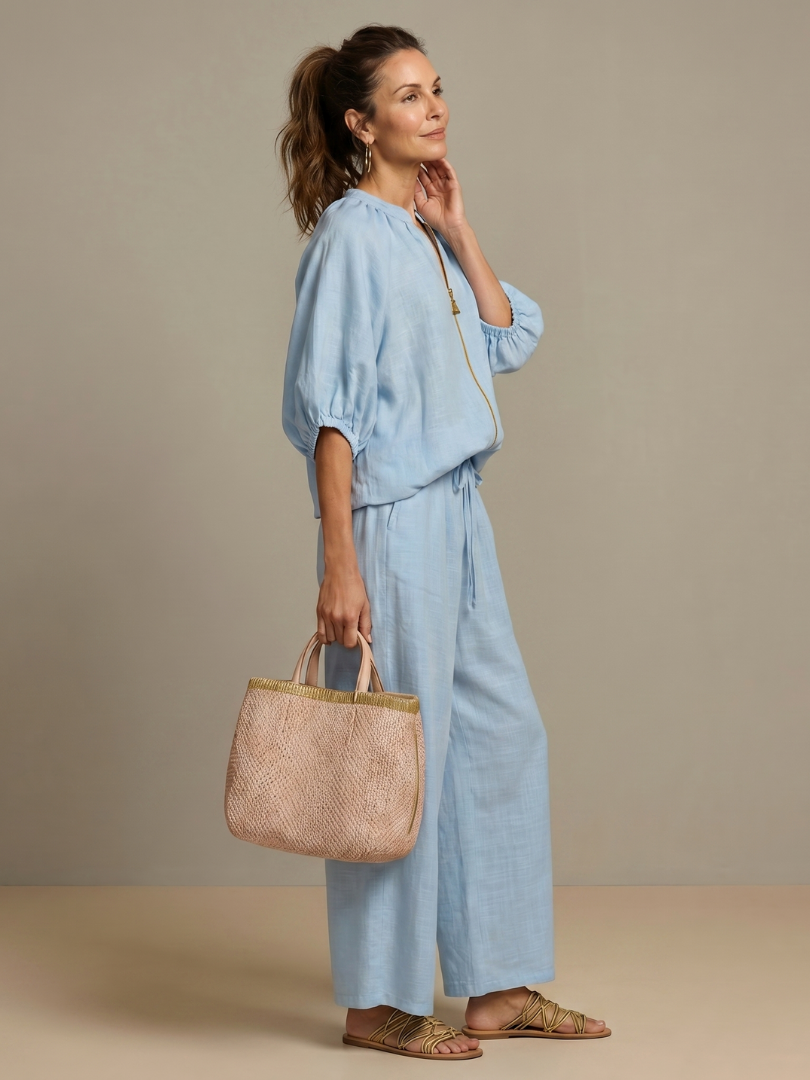 Joelita - Conjunto Feminino Pantalona com Zíper