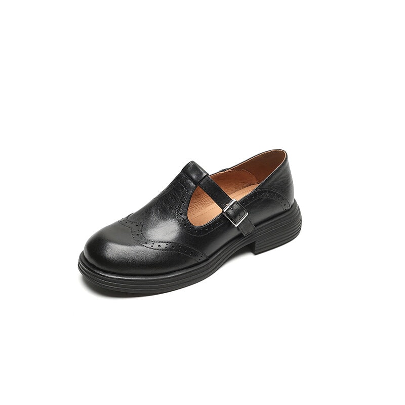 Verda - Sapato Boneca com Picotes e Fivela Lateral