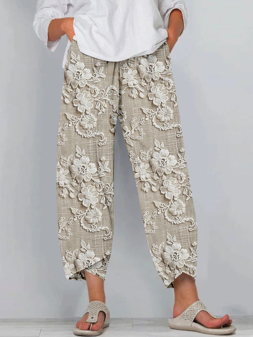 Pureza - Calça Pantalona Estampada