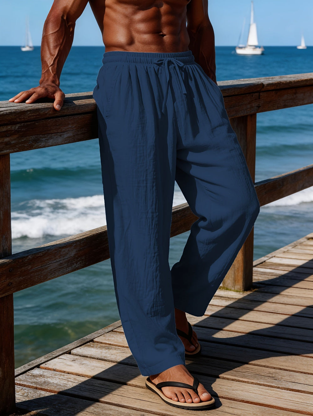 Sizenando - Calça Masculina com Cordão Solta