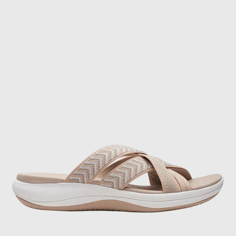 Jade - Chinelo Slide com Tiras Elásticas Cruzadas