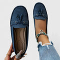 Tomazia - Mocassim Feminino de Camurça com Laço
