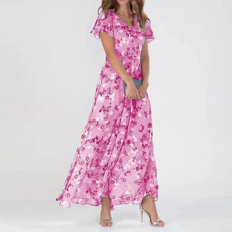 Giovana - Vestido Glamouroso que Disfarça a Barriga