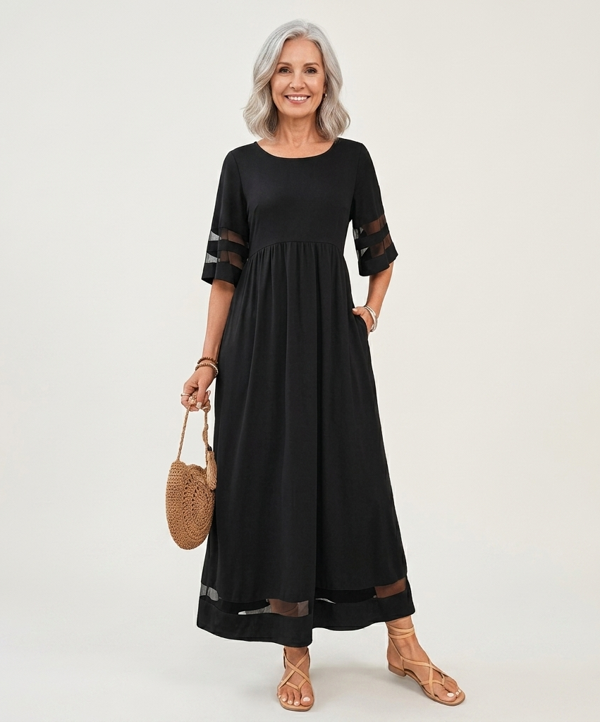 Aubrey - Vestido Midi que Disfarça a Barriga