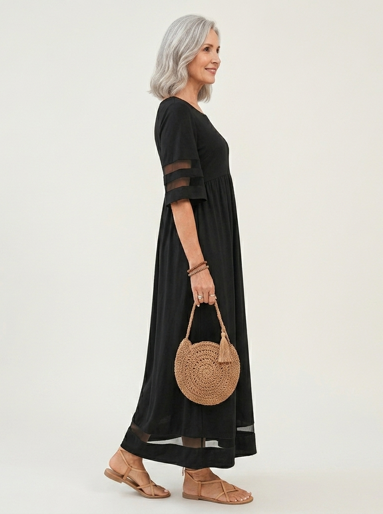 Aubrey - Vestido Midi que Disfarça a Barriga
