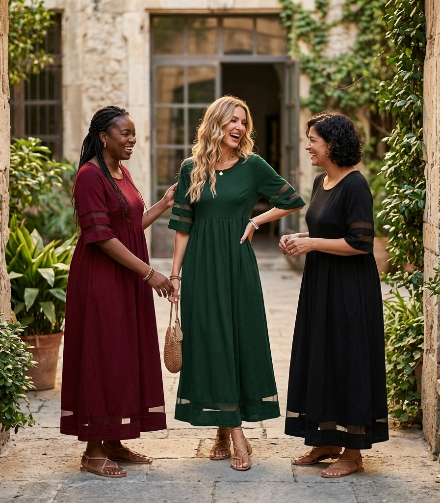 Aubrey - Vestido Midi que Disfarça a Barriga