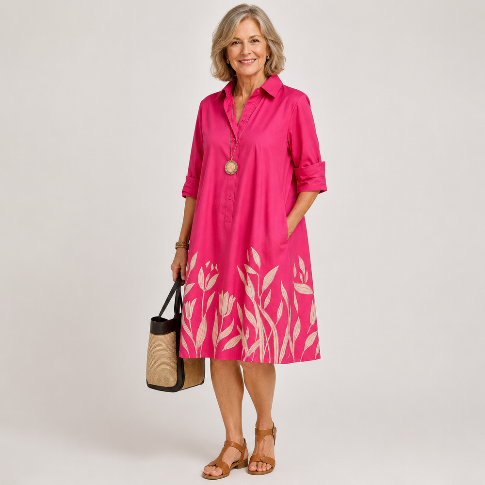 Annemarie - Vestido Midi Confortável