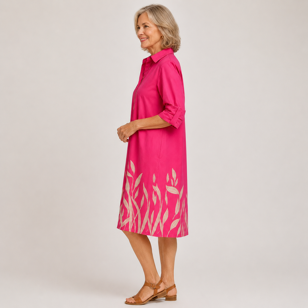 Annemarie - Vestido Midi Confortável