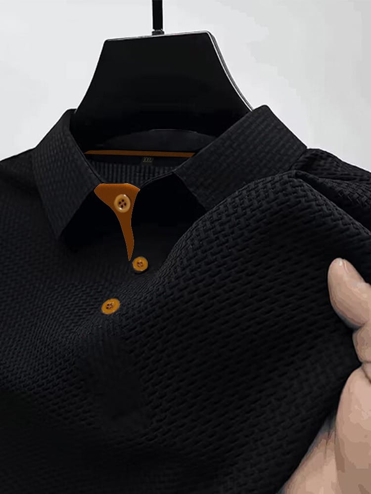 Floriano - Camisa Polo Masculina Texturizada Refinada Leve