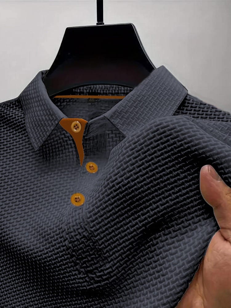 Floriano - Camisa Polo Masculina Texturizada Refinada Leve
