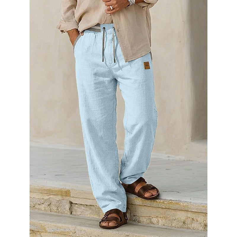 Teotônio - Calça Masculina com Cordão Solta Leve