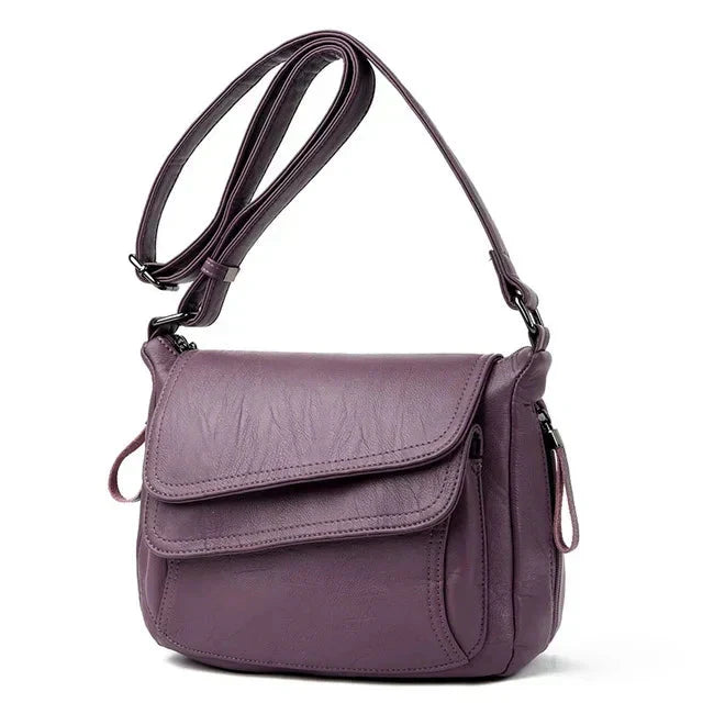Amélia R - Bolsa Feminina de Couro Espaçosa