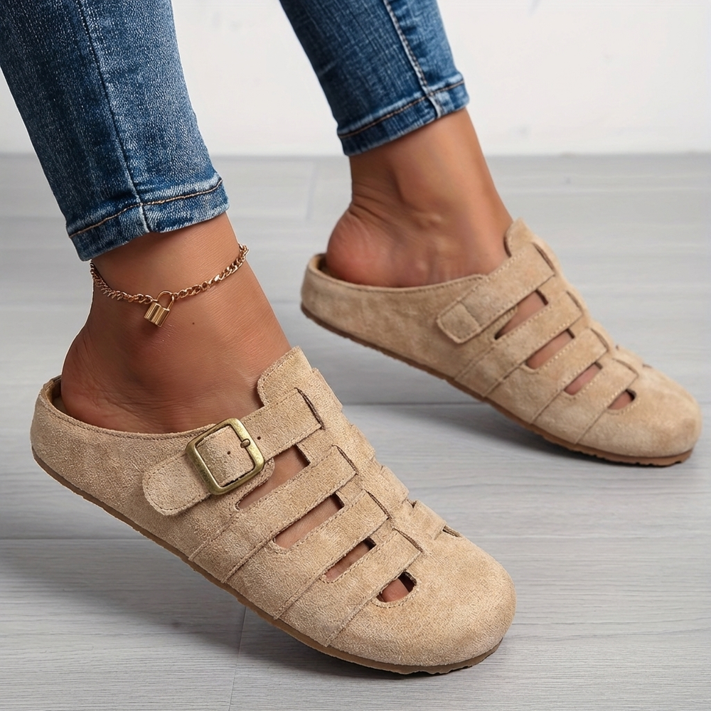 Cordelia - Sandália Feminina Slip On de Couro