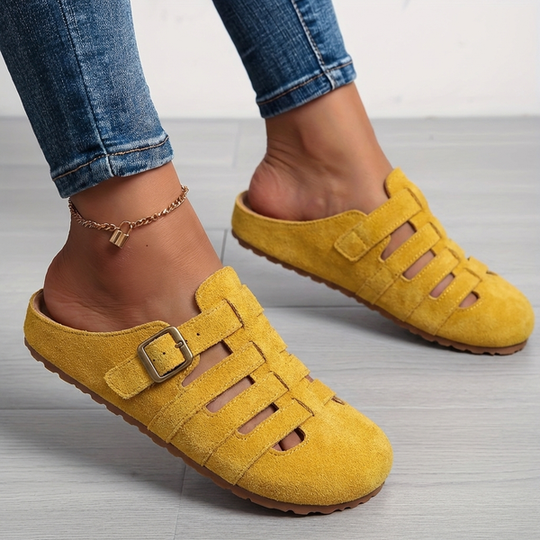 Cordelia - Sandália Feminina Slip On de Couro