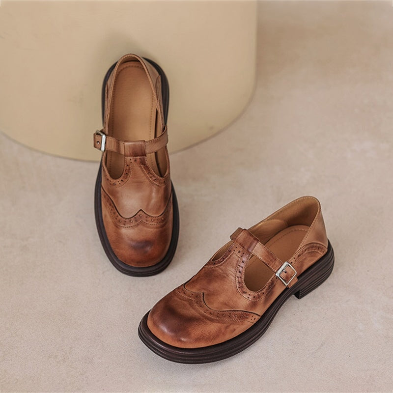 Verda - Sapato Boneca com Picotes e Fivela Lateral
