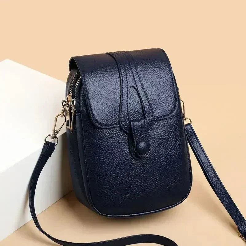 Vilmara - Bolsa Feminina de Couro Retrô