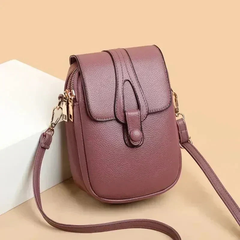 Vilmara - Bolsa Feminina de Couro Retrô