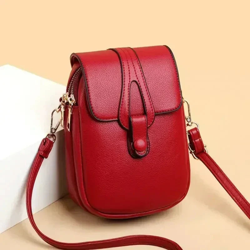 Vilmara - Bolsa Feminina de Couro Retrô