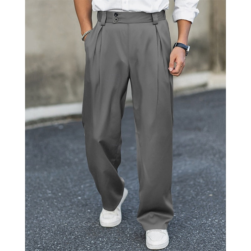 Eleutério - Calça de Linho Masculina Alfaiataria Plissada