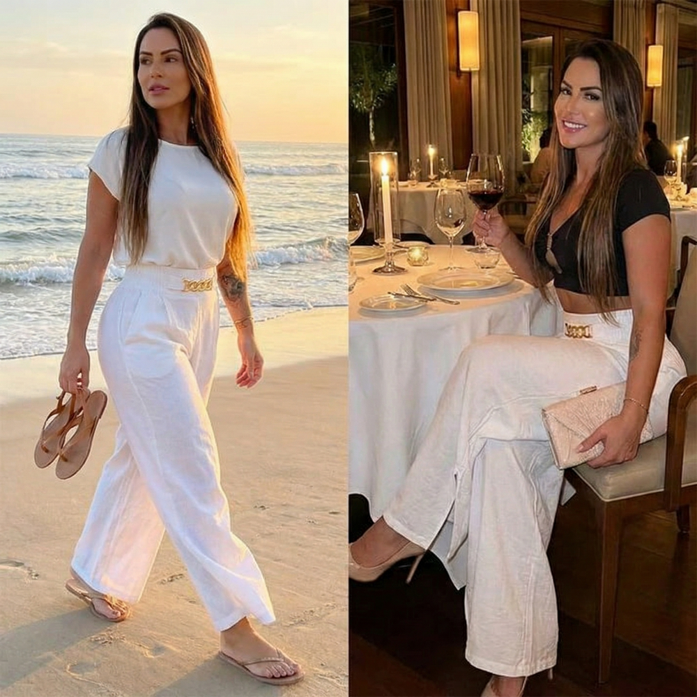 Vicentina - Calça Pantalona para o Verão