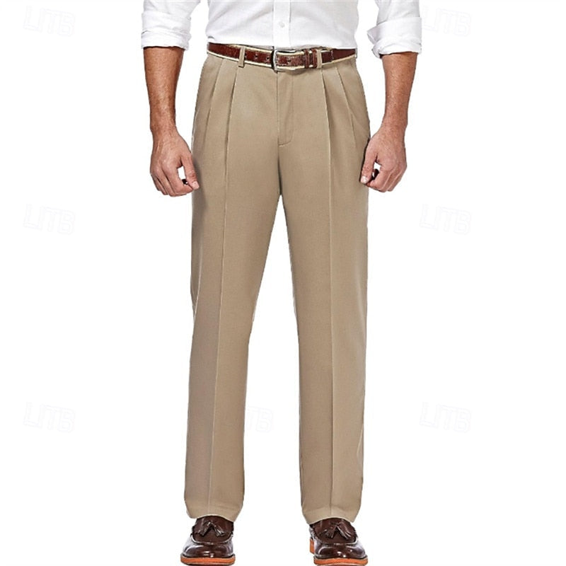 Damásio - Calça de Linho Masculina Plissada